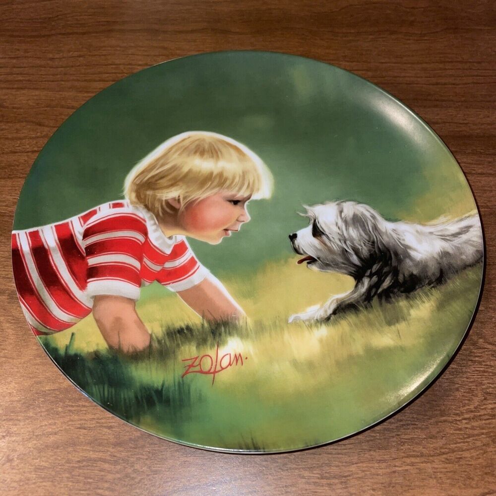 Pemberton Oakes Making Friends 1985 Donald Zolan Collector Plate 2711D